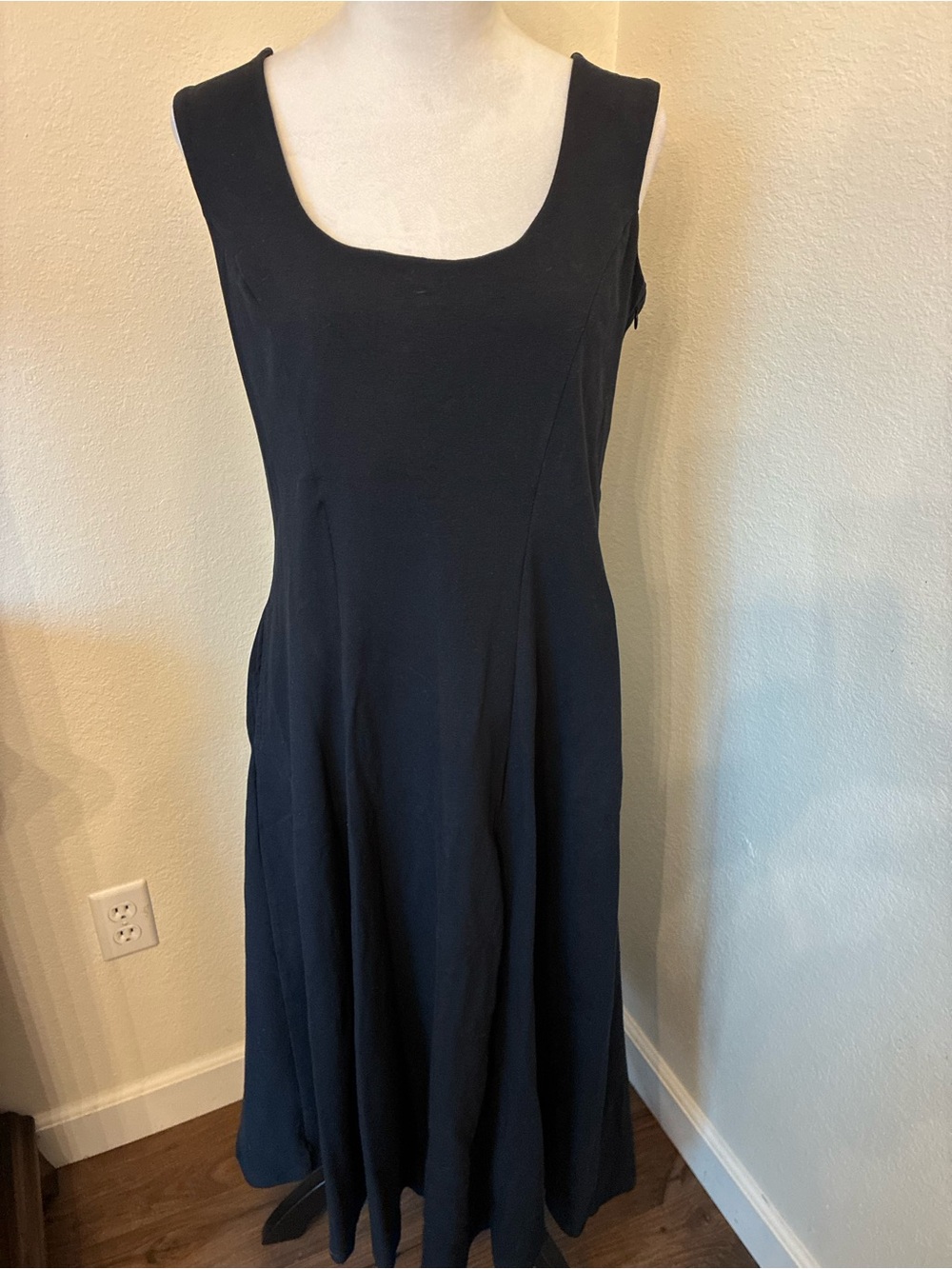 Lands' End Women's Starfish Midi Fit and Flare Dress.